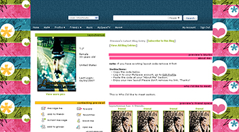    default myspace layouts
