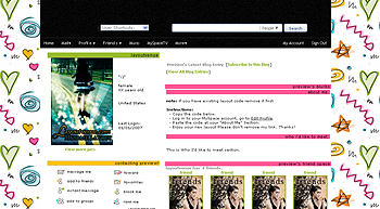    default myspace layouts