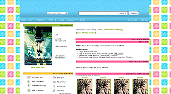    default myspace layouts