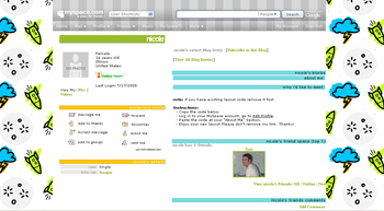 rocket default myspace layouts