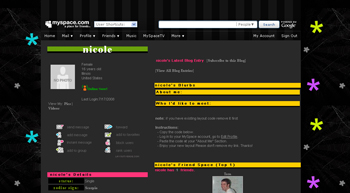 stary night cute   default myspace layouts