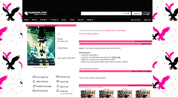    default myspace layouts