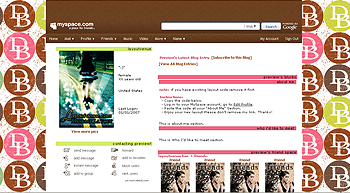 db default myspace layouts