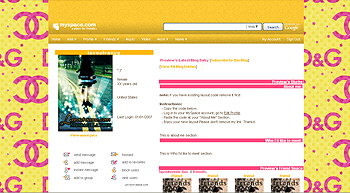 dg and channel default myspace layouts