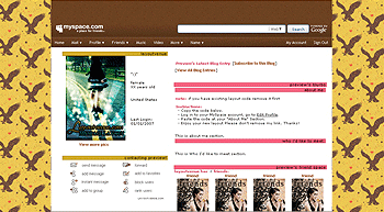 eagles default myspace layouts
