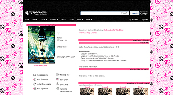 peace channel default myspace layouts