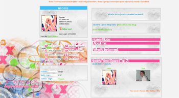girly myspace layouts