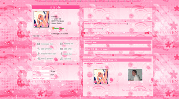 pretty pink myspace layouts