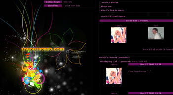 rainbow myspace layouts