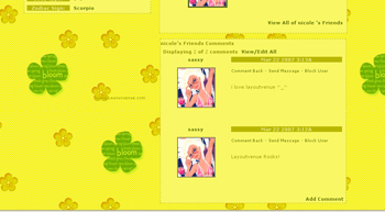 yellow flowers myspace layouts