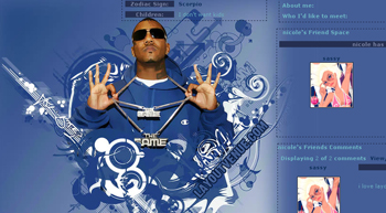 the game myspace layouts