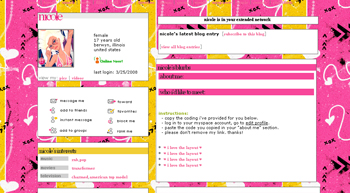    myspace layouts
