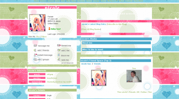 cutie stripe myspace layouts