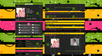 orange black myspace layouts