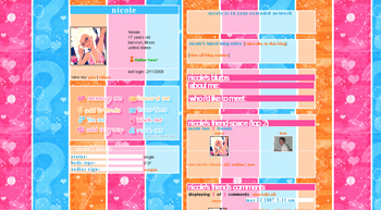 candy myspace layouts