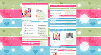 cute stripe myspace layouts