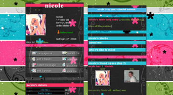 gray pink myspace layouts