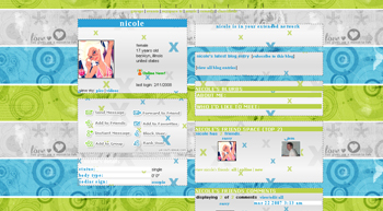 green gray myspace layouts