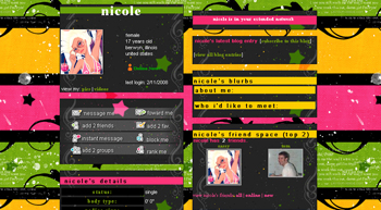 orange black myspace layouts