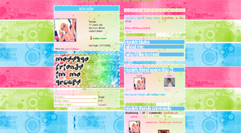 sweet pastel myspace layouts
